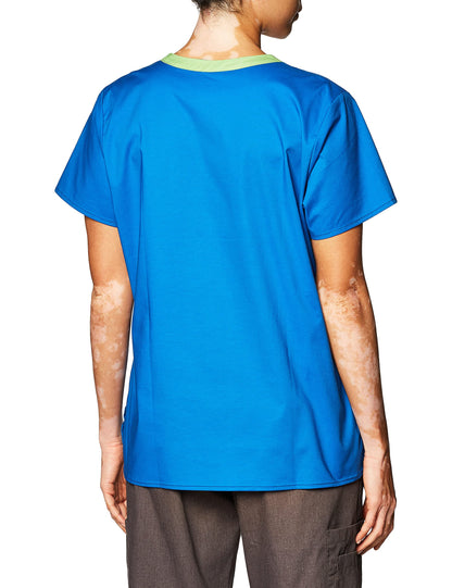 WonderWink Women's Wonderflex Verity Scrub Top, Royal, Medium