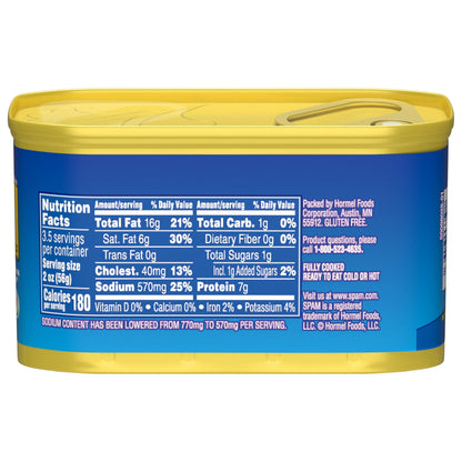 SPAM 25% Less Sodium,12-Pack, 7oz Cans