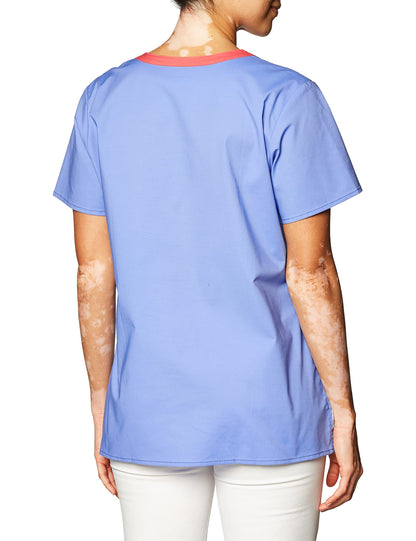 WonderWink Women's Wonderflex Patience Scrub Top, Ceil Blue, Small