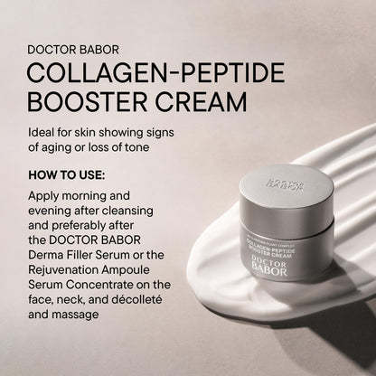 BABOR Collagen Peptide Booster Cream | Firming & Plumping Face Moisturizer | Visibly Reduces the Appearance of Wrinkles on Face & Neck, Hyaluronic Acid & Squalene | Day & Night Use | 1.69 oz