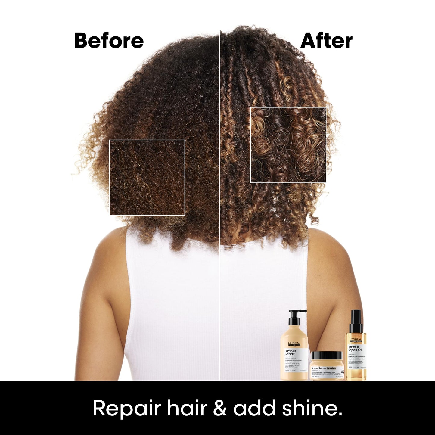 L'Oréal Professionnel Paris Absolut Repair Golden Mask - Repairs Damage & Provides Shine For Fine to Medium, Dry, & Damaged Hair