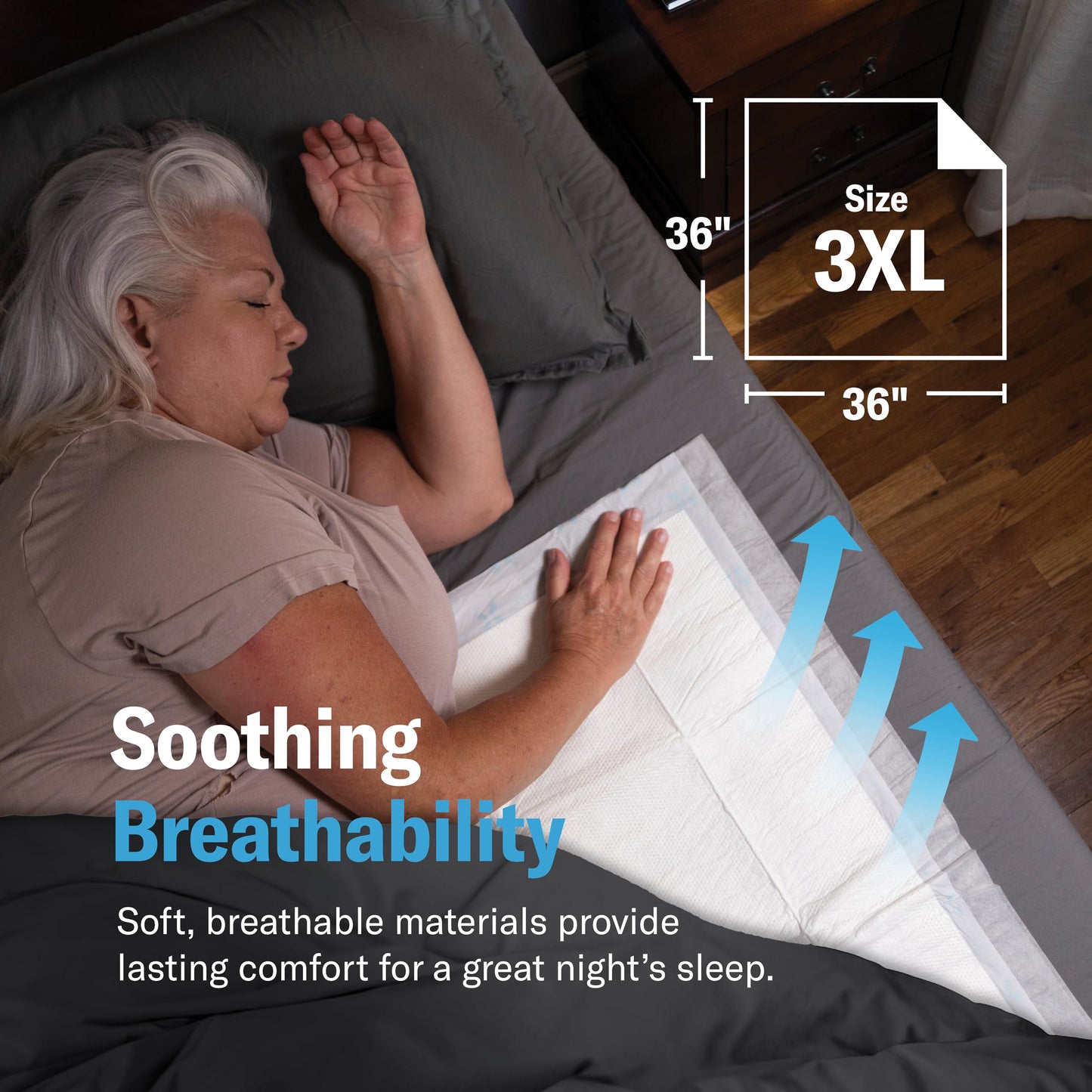 Chucks® MAX Hospital Bed Pads Disposable Adult 36 x 36 Breathable Incontinence Pads - XXX-Large Pee Pads for Adults - Heavy Duty 10X Absorbency Underpads - 400 Lbs. Patient Repositioning
