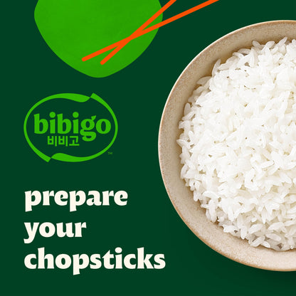 Bibigo Korean Sticky White Rice, Microwavable, Zero Trans Fat, 7.4 Ounce (Pack of 18)