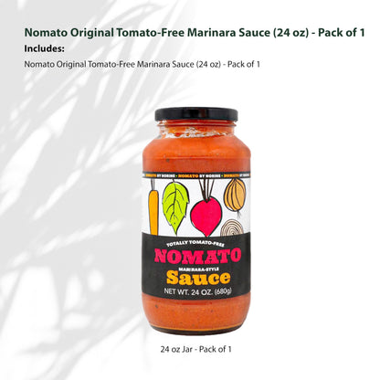 Nomato - 1 Pack of Original Tomato Free Marinara Sauce (24 oz) - Tomato Free, Gluten Free, Nut Free and Dairy Free (Marinara, 1 Pack)