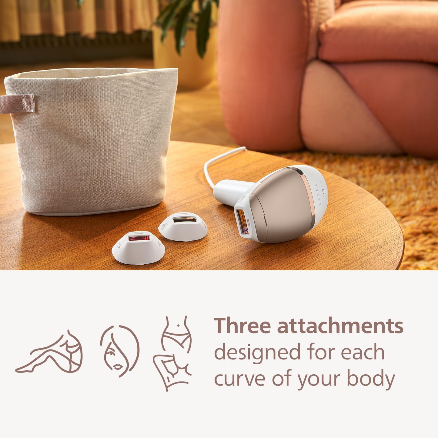 Philips Lumea 8000 Series IPL Hair Removal Device, Permanent Laser Hair Reduction for Women & Men, Easy and Comfortable Use at Home, SenseIQ, 3 Attachments for Body, Face, Intimate, BRI937/03