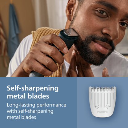 Norelco Philips Beard Trimmer 5000 Series, Men's Face Trimmer, 100% Waterproof BeardSense Tech, Precision Trimmer with Fading Combs, Self-Sharpening Blades, Hair Collector & Charging Stand, BT5785/40