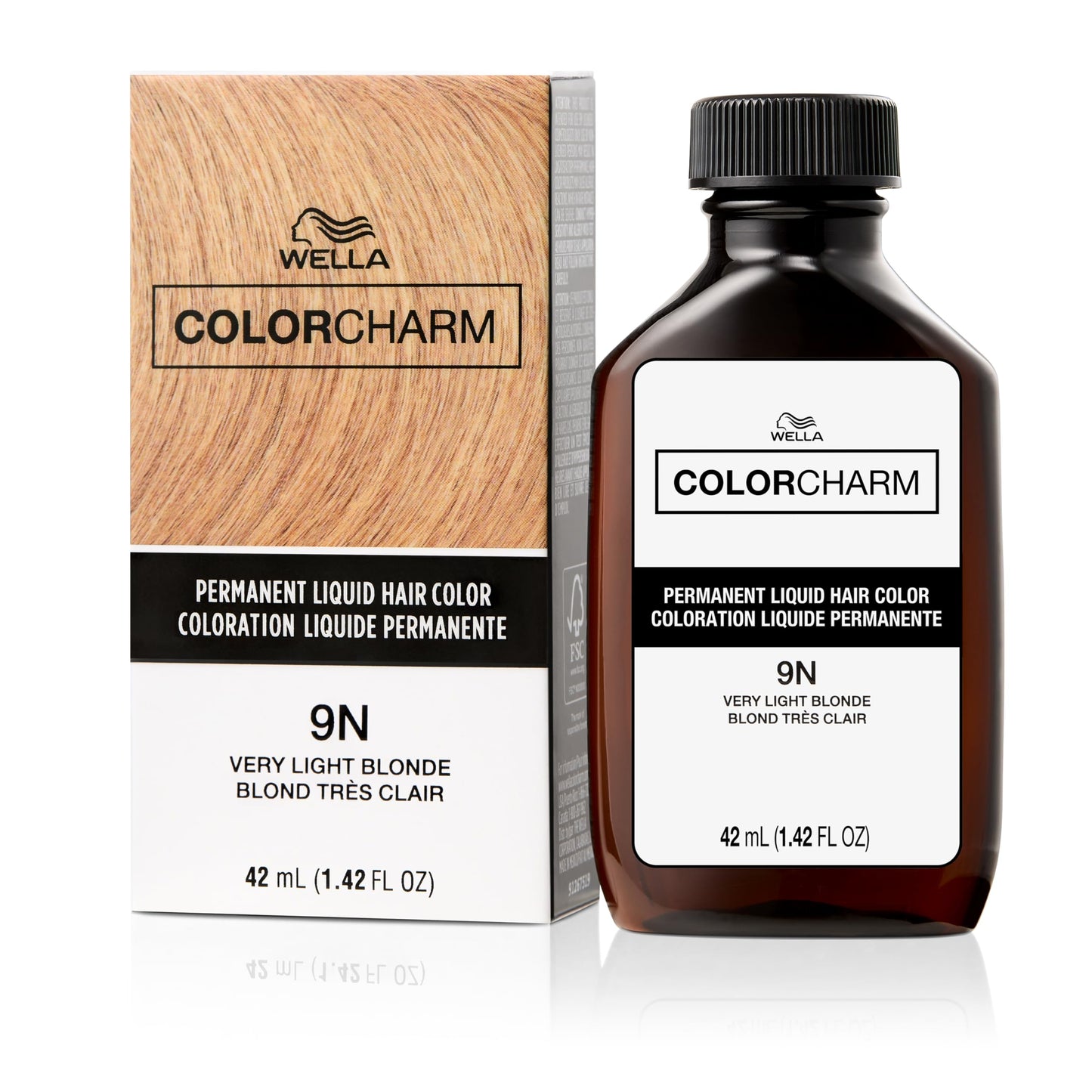 WELLA Color Charm Permanent Liquid Hair Color for Gray Coverage, Natural Light Blonde