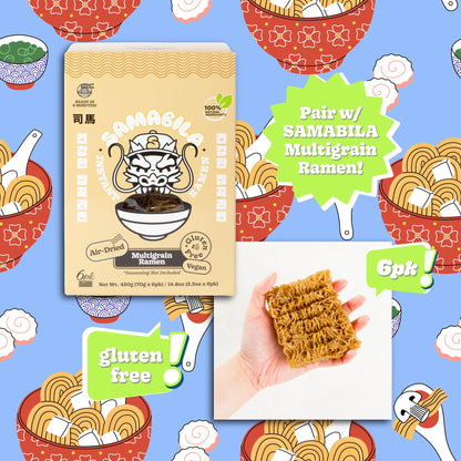 SAMABILA Chicken Lite Instant Ramen Seasoning Powder (35% LESS SODIUM) - Gluten Free - Vegan - Mild - Premium Instant Noodle Soup Powder - 5 oz