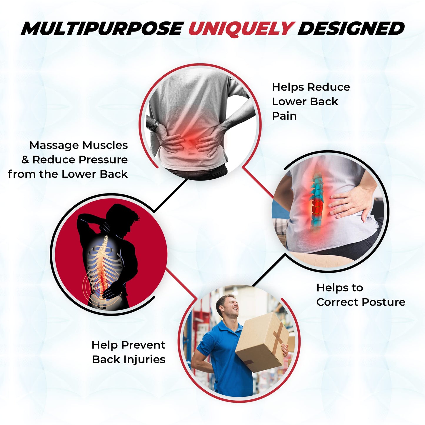 MAXAR Deluxe Industrial Back Brace for Lower Back Pain Women & Men - Back Support Belt for Immediate Relief from Sciatica, Herniated Disc, Scoliosis - Lumbar Support with Removable Suspenders/Straps