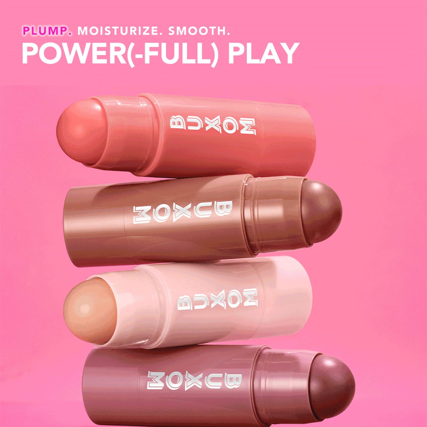 BUXOM Power-Full Plumping Lip Balm, Tinted Lip Balm Plumper, Enhancing Lip Moisturizer, Hydrating & Smoothing Peptide Lip Treatment, Cruelty-Free