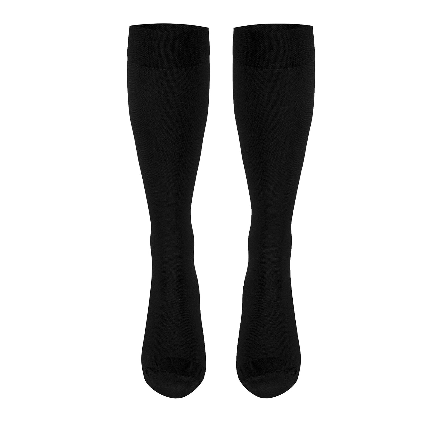 Truform 20-30 mmHg Medical Compression Stockings, Aloe Infused Microfiber, Knee High, Closed Toe, Black, 3X-Large