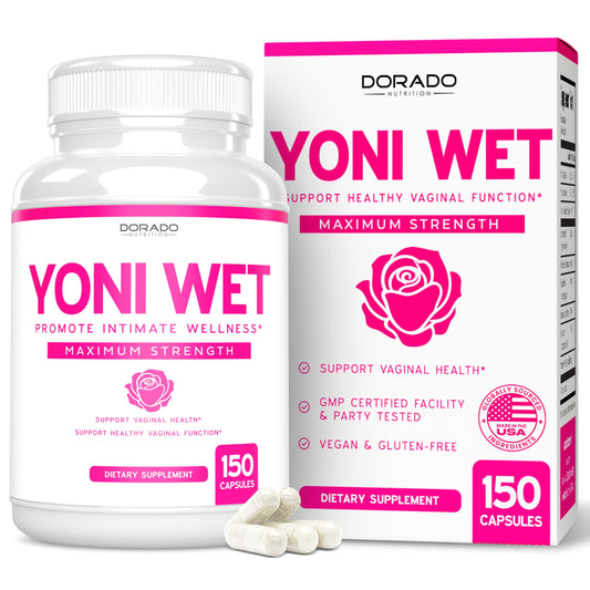 Vaginal Moisturizer & Dryness Supplement (150 Capsules) Support Vaginal Wetness & Health - Female Lubrication - Made in USA - Vegan, Non GMO, 3rd Party Tested - Best Product - 2.5 Month Supply
