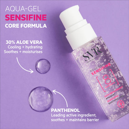 SVR Sensifine Aqua Gel Face Moisturizer with Glycerin, Aloe Vera & Panthenol. Instantly Soothe & Intensely Moisturize Normal to Combination, Sensitive Skin. Fragrance Free, 1.3 Fl.oz.