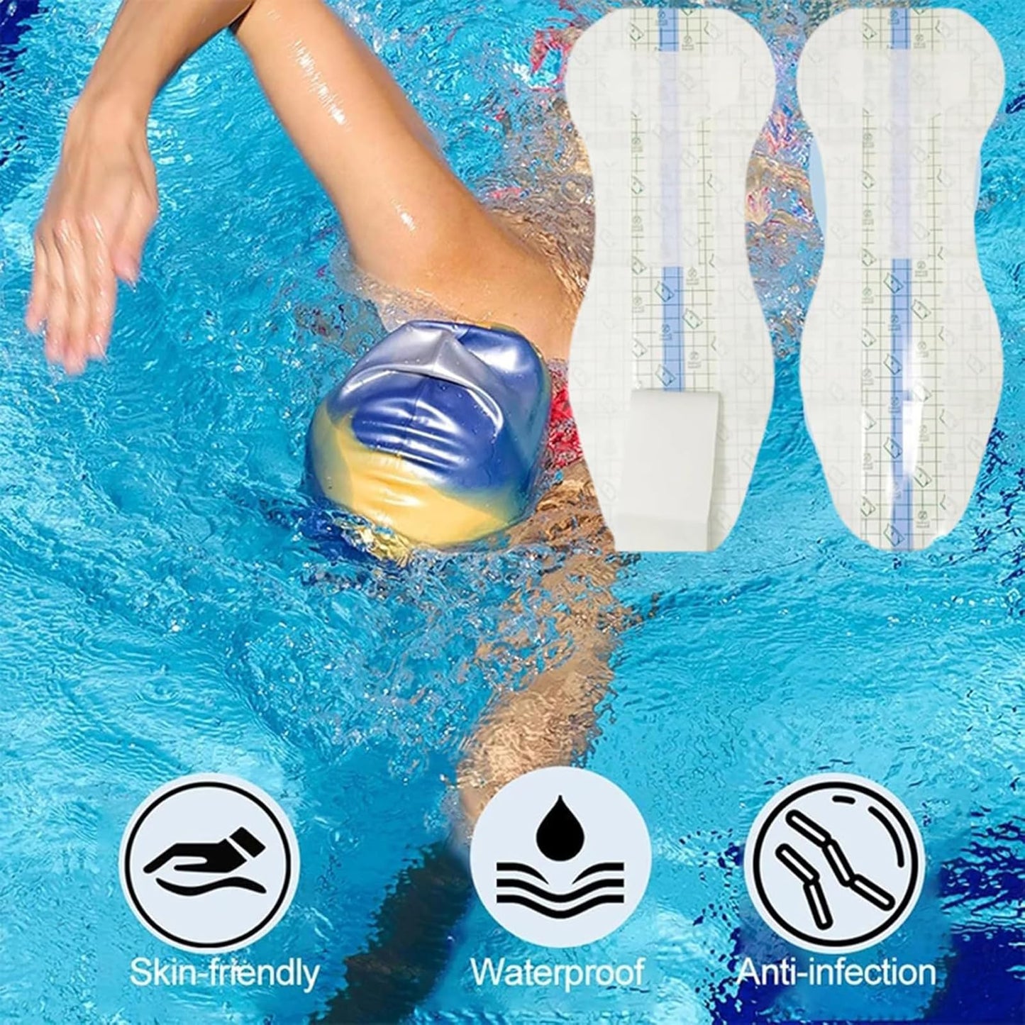 Waterproof Swimming Pads for Women, Waterproof Private Patches for Women, Panty Liners for Women Swimsuits and Lingerie Panty Liner/Barrier(10Pack)