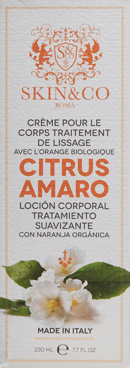 SKIN&CO Roma Smoothing Treatment Body Lotion with Citrus Amaro, 7.7 Fl Oz