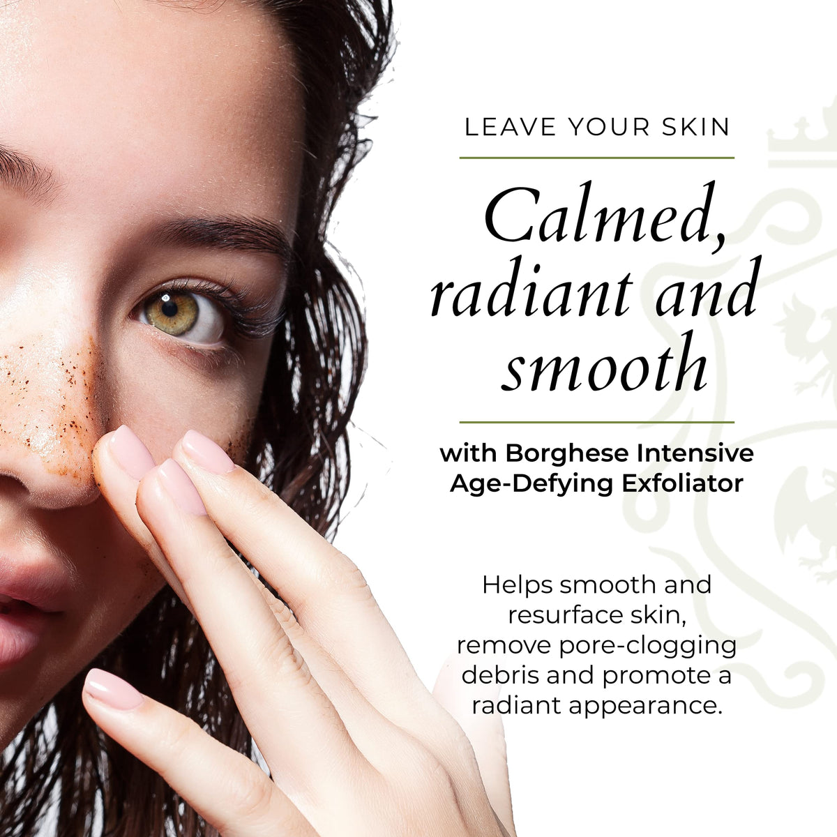 Borghese Intensive Age Defying Exfoliator - Weekly Foaming Facial Exfoliator Scrub with Peptides & Hyaluronic Acid for Smooth Skin, for All Skin Types