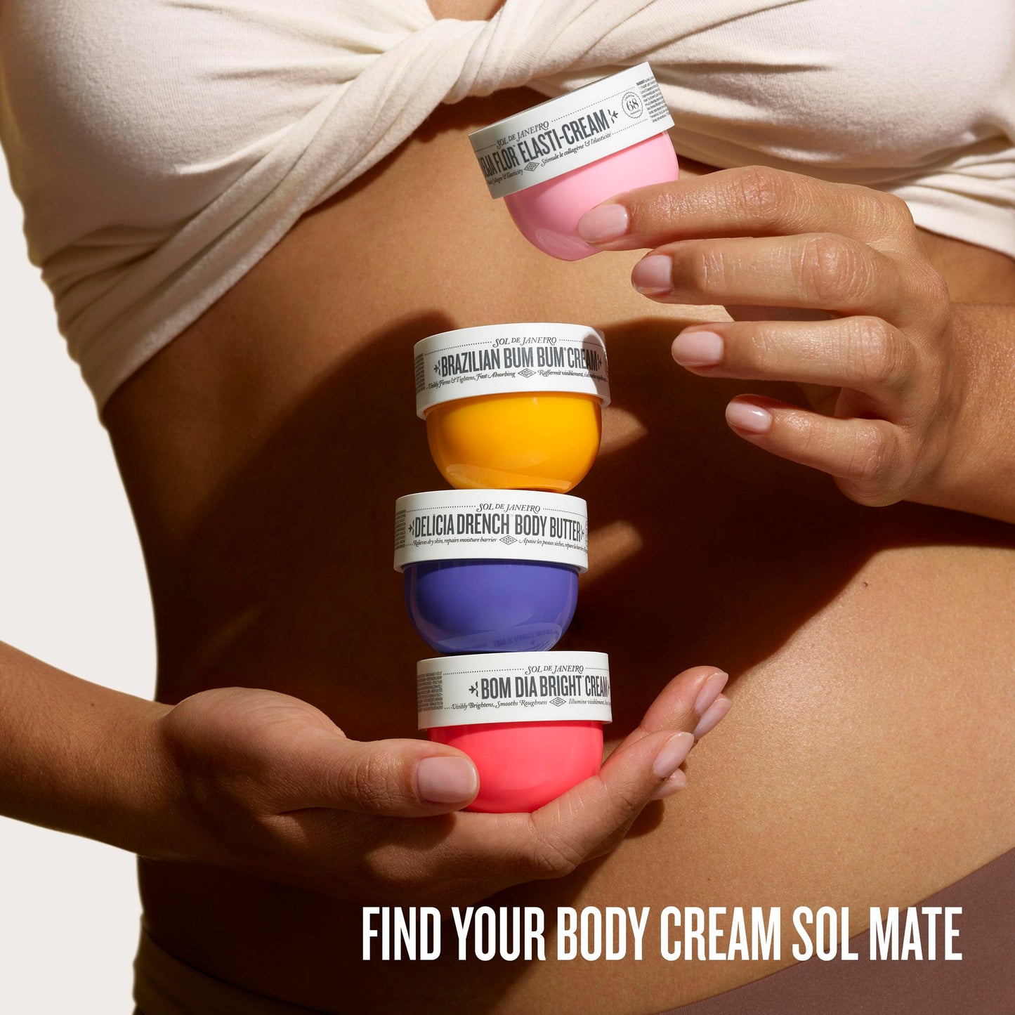 Sol de Janeiro Body Boldly Body Cream Discovery Set | Trial Size Body Creams | Gift Set | Set of 4 - 25mL | Bum Bum, Bom Dia, Beija Flor, Delicia Drench | Amazon Exclusive