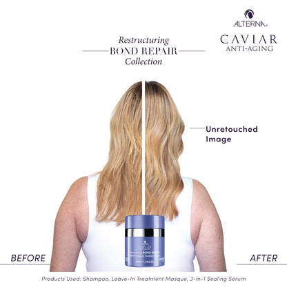 Alterna Haircare CAVIAR Anti-Aging Restructuring Bond Repair Intensive Leave-In Treatment Masque 1.7oz | Repairs, Strengthens and Protects Damaged Hair