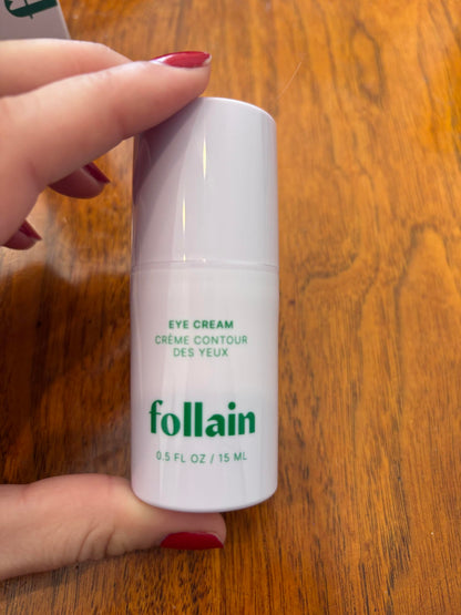 Follain 5% Vitamin C + Caffeine Brightening Eye Cream for all Skin Types | Visibly Reduce Dark Circles, Puffiness, & Wrinkles - Clean Beauty, Daily Hydrating Eye Treatment - Vegan & Cruelty-Free