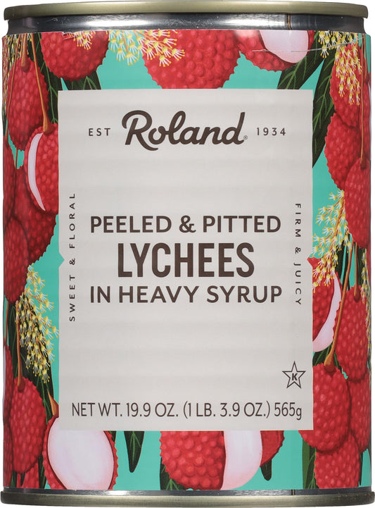 Roland Whole Lychees in Heavy Syrup (19.9 oz Cans) 2 Pack