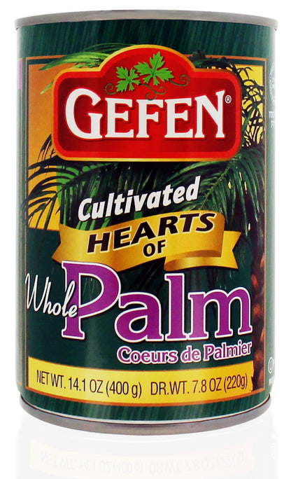 Gefen Premium Cultivated Whole Hearts of Palm, 14.1 oz (2 Pack) Less Sodium, Low Carb, All Natural, Gluten Free, Certified Kosher, No Preservatives, Vegan, Product Of Ecuador