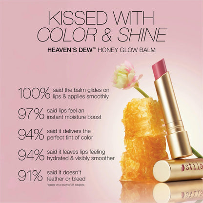 Stila Heaven’s Dew Honey Glow Balm | Hydrating Tinted Lip Balm with Honey Extract, Maracuja Oil & Hyaluronic Acid | Smoothing & Nourishing Lip Care for Fuller Looking Lips