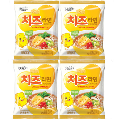 Paldo Cheese Fromage Ramyun Noodle, Cheese Ramyun, 3.92 Oz (4 Packs)