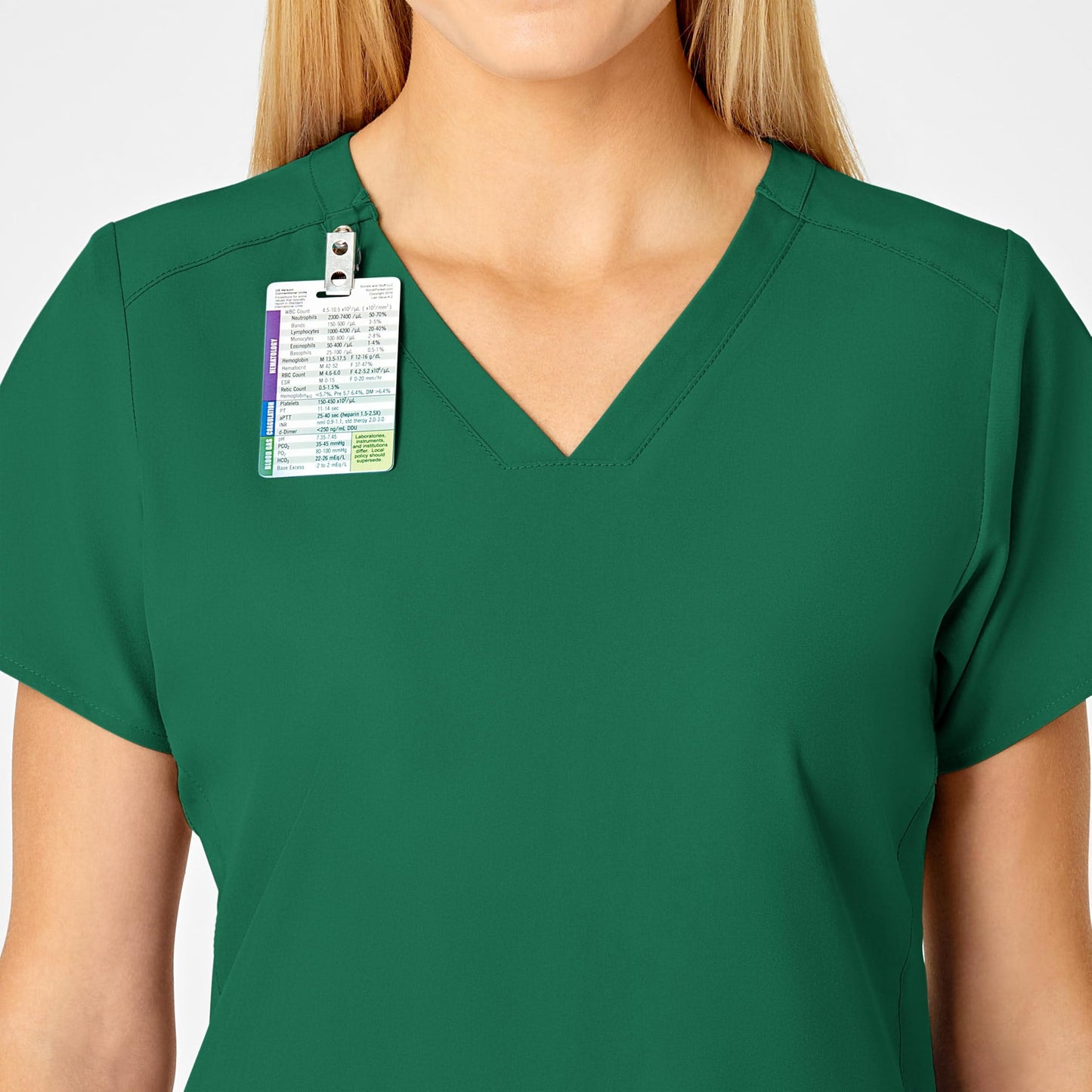 WonderWink Womens Flex Back V-Neck Top Medical Scrubs, Hunter Green, X-Small US