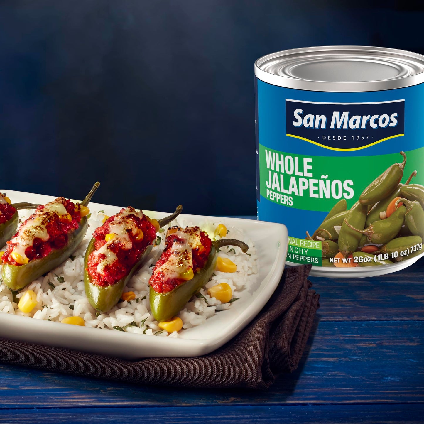 San Marcos Whole Jalapeno Peppers, 26 Ounce