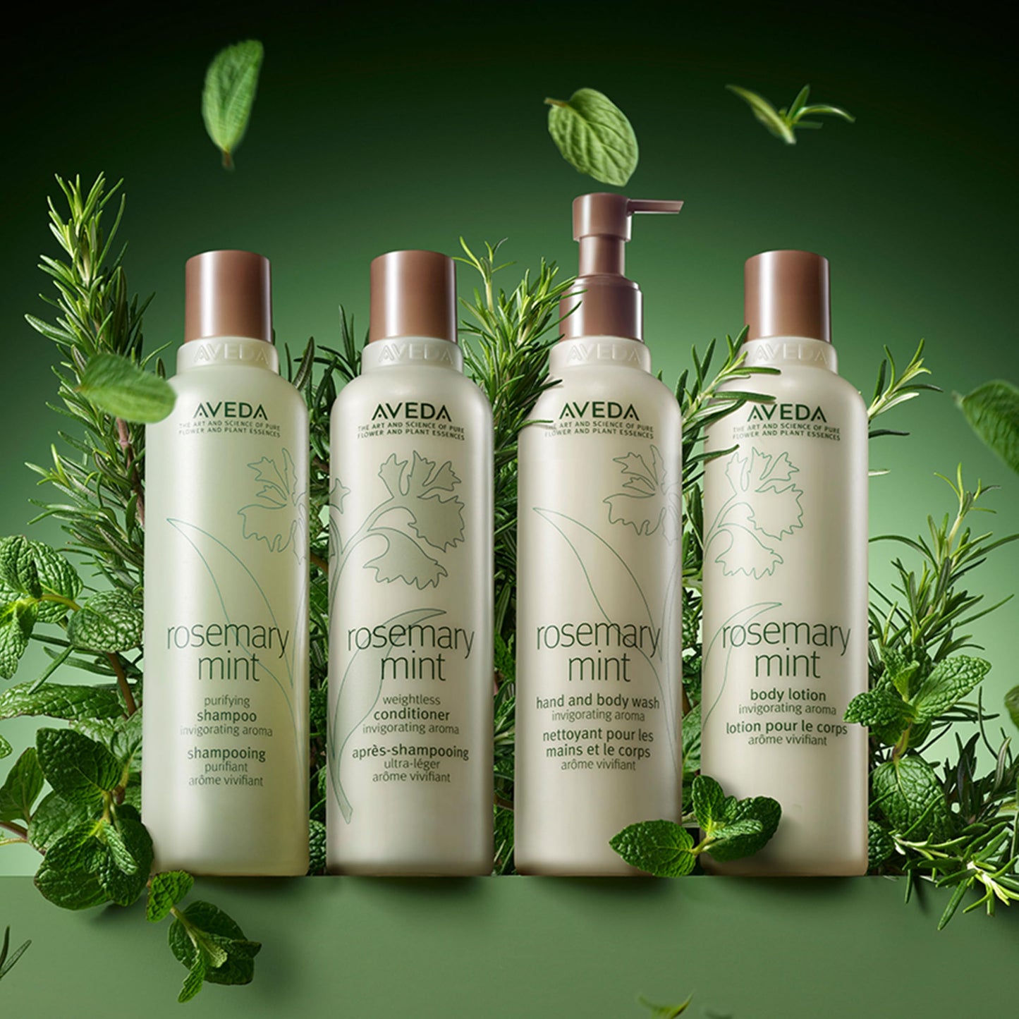 Aveda Rosemary Mint Body Lotion | Lightweight Cooling Lotion with Menthol | with Invigorating Aroma of Certified Organic Peppermint & Rosemary, 6.7 Fl Oz