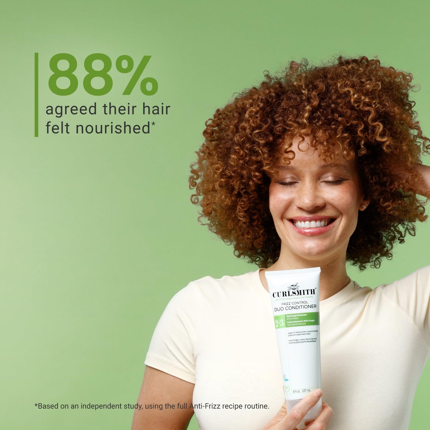 CURLSMITH Frizz Control Duo Conditioner - Moisturizing Anti-Frizz Condtioner and Nourishing Leave-In for Frizz Control, For All Curl Types, Vegan & Cruelty Free