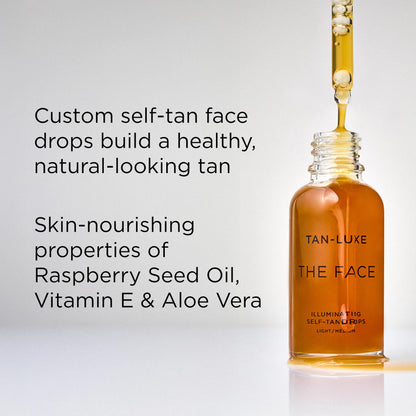 TAN-LUXE The Face - Illuminating Self-Tan Drops to Create Your Own Self Tanner, Cruelty & Toxin Free