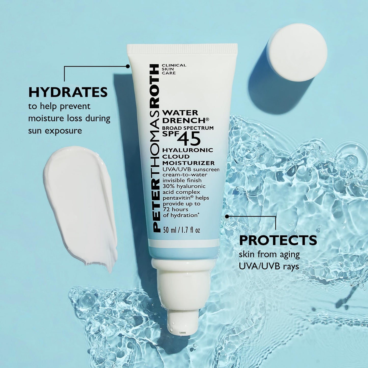 Peter Thomas Roth | Water Drench® Broad Spectrum SPF 45 Hyaluronic Cloud Moisturizer