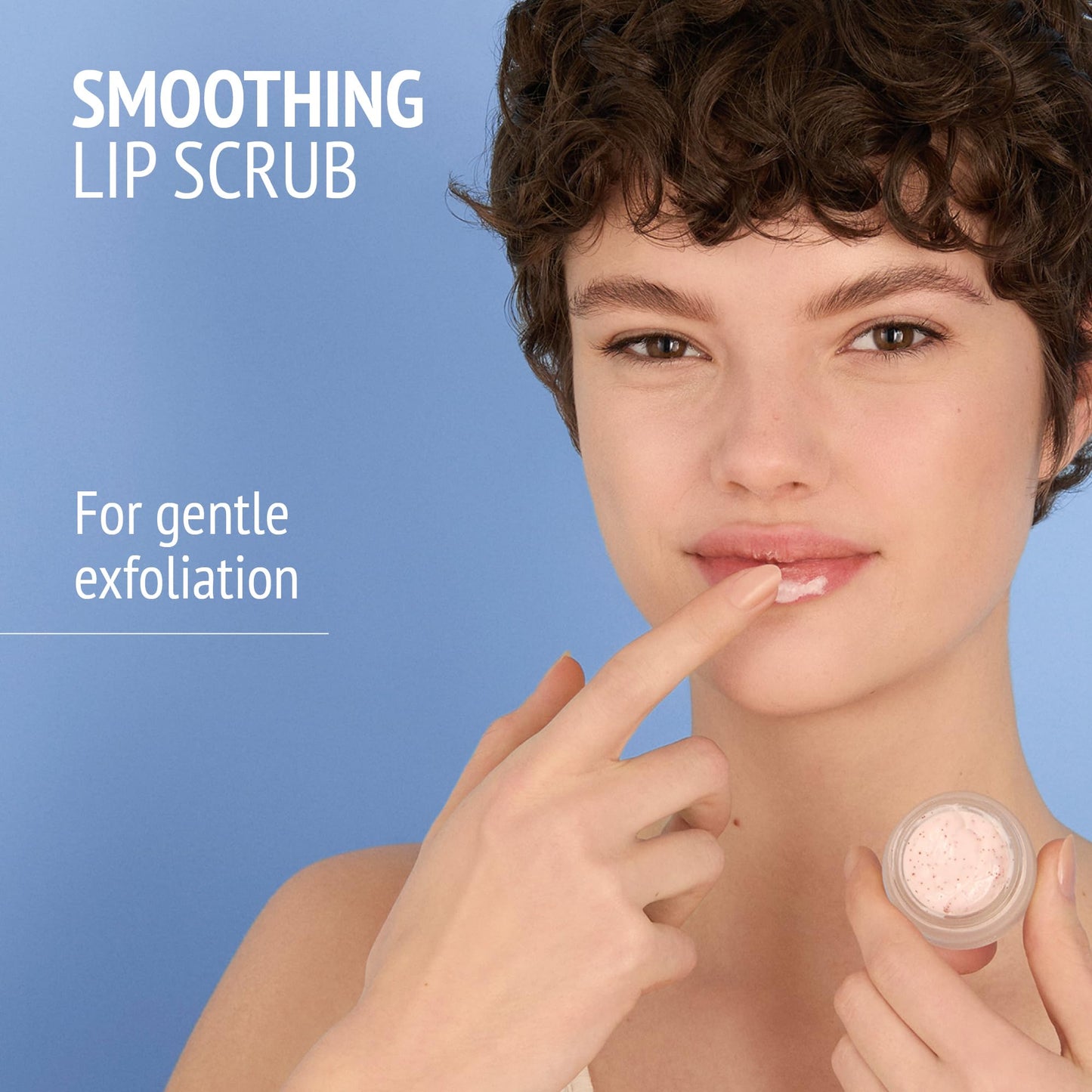 Hydramemory Exfoliating Lip Scrub, Smoothing Treatment, Removes Dead Cells, Dryness, Restores Softness, Silkiness, Vegan, Jojoba Microspheres, Shea Butter, All Skin Types, 0.34 Fl Oz