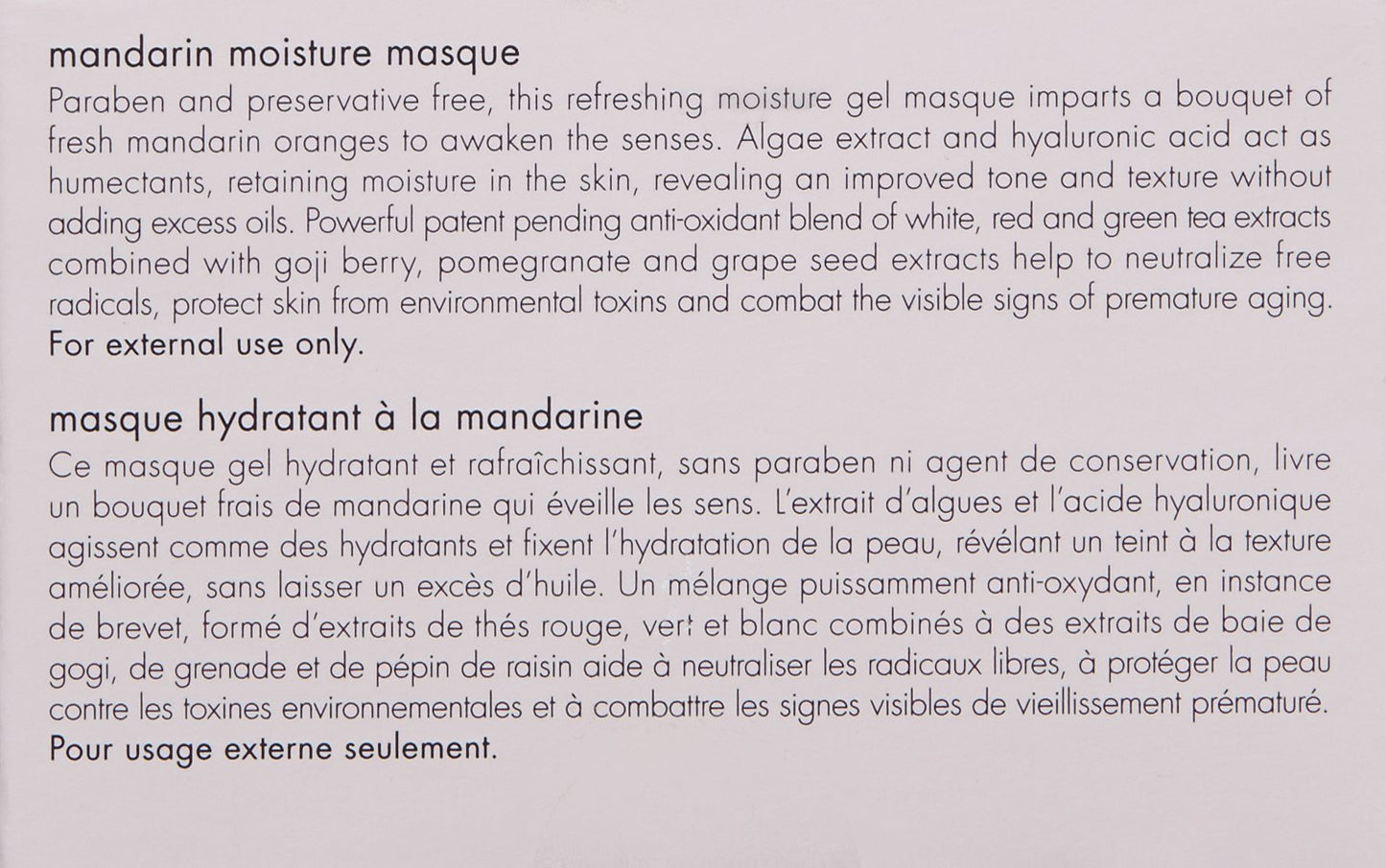 June Jacobs Mandarin Moisture Masque, 4 Fl Oz