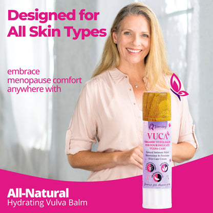 Vulva Balm (Rose & Menthol, 0.5oz) – On-the-Go Organic Vaginal Moisturizer Cream with 11 Botanicals – Natural, All-in-One Vaginal Itch Cream for Sensitive Skin – Soothes Redness, Dryness & Irritation