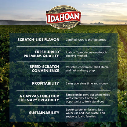 Idahoan CREAMY Classic Mashed Potatoes, 13 oz. Pouches (Pack of 24)