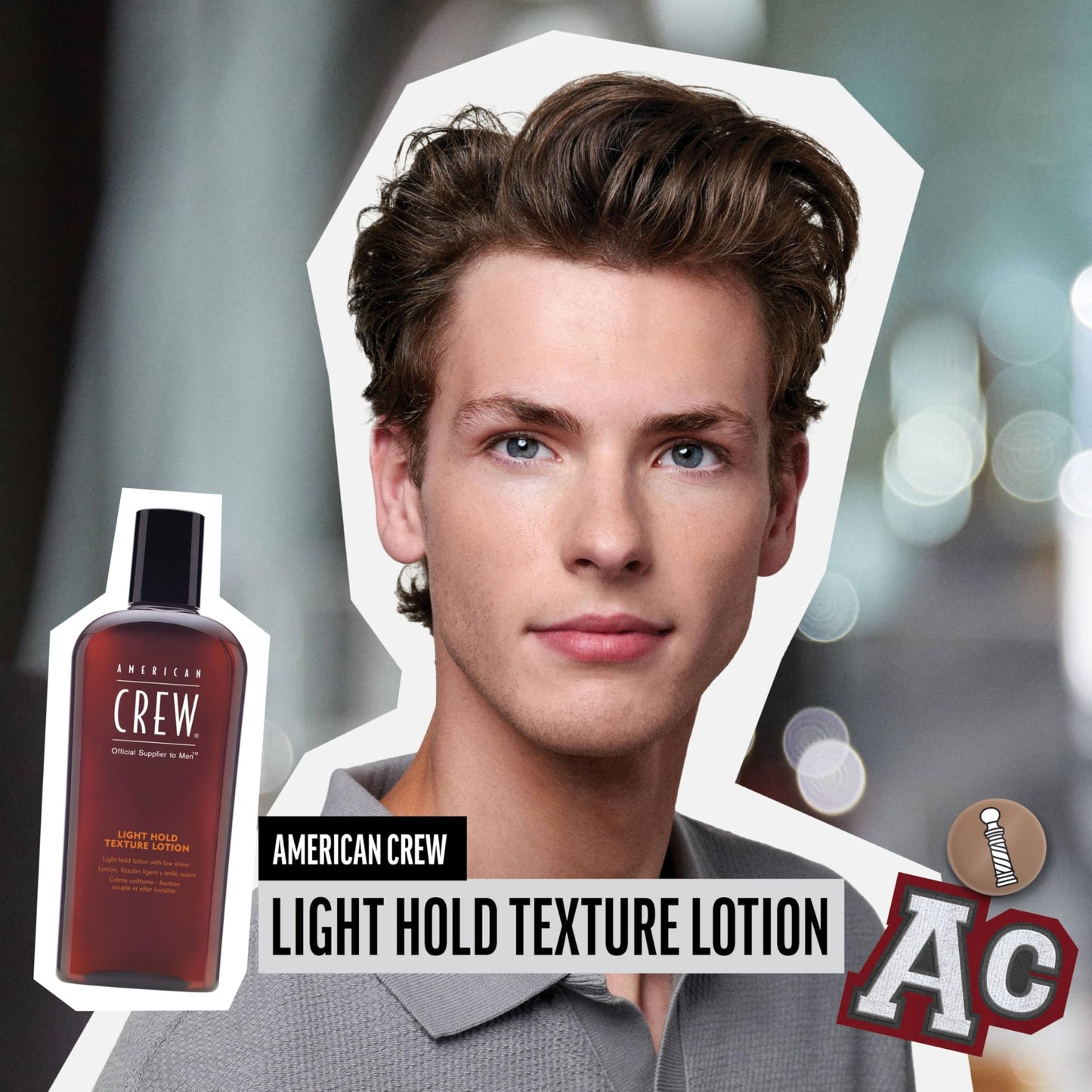 American Crew Men's Hair Texture Lotion, Like Styling Gel with Light Hold & Low Shine, 8.4 Fl Oz | Men's, Like Styling Gel, Low Shine
