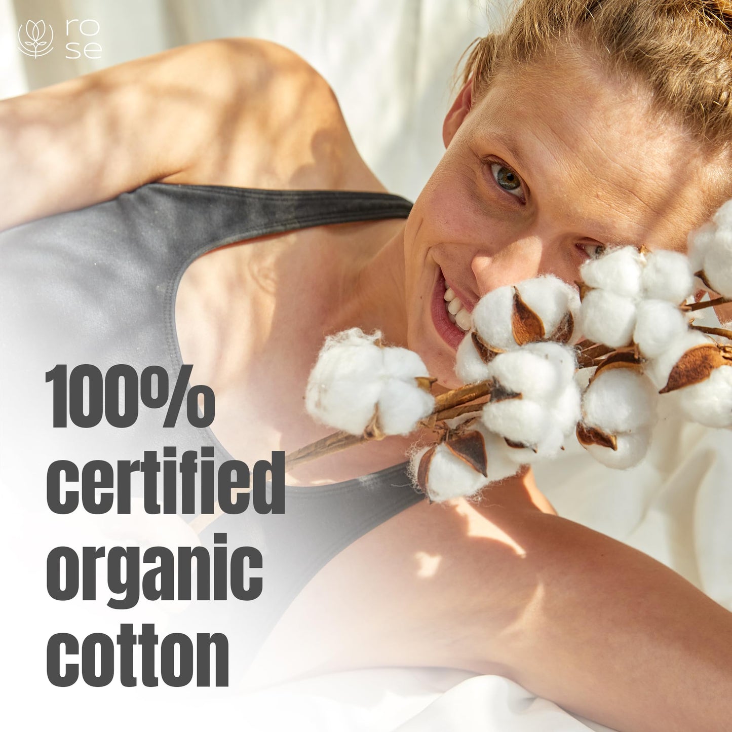 Rose Organic Panty Liners - Ultra Thin, Ultra Absorbent, Organic Cotton Topsheet, Unscented - 24 Count (Pack of 4)