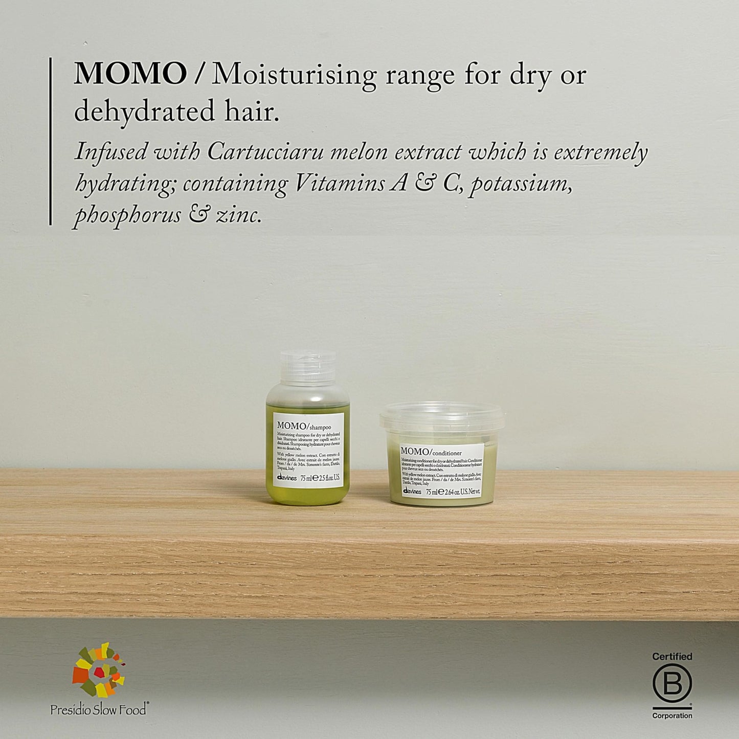 Davines MOMO Conditioner, Hydration And Detangling Formula For Soft And Silky Hair