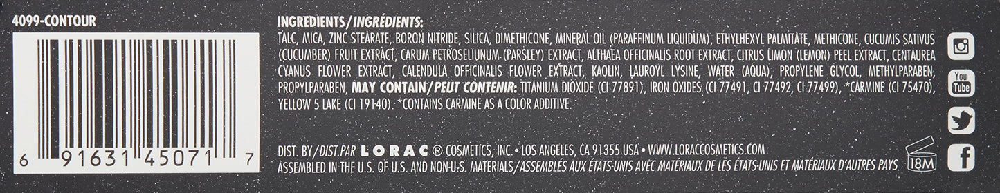 LORAC PRO Contour Palette & Contour Brush, Multi