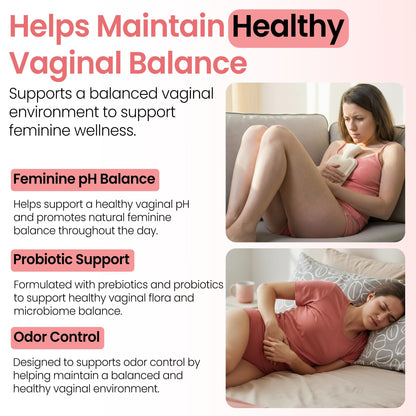 Vaginal Probiotics Gummies | ph Balance for Women | Prebiotics and Probiotics for Women | Pineapple Gummies for Women for ph Balance and Vaginal Health | Vaginal Odor Control 60 Gummies