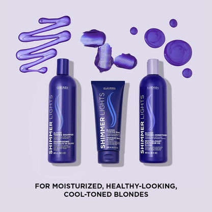 Clairol Professional Shimmer Lights Purple Shampoo| Neutralizes Brass & Yellow Tones | For Blonde, Silver, Gray & Highlighted Hair