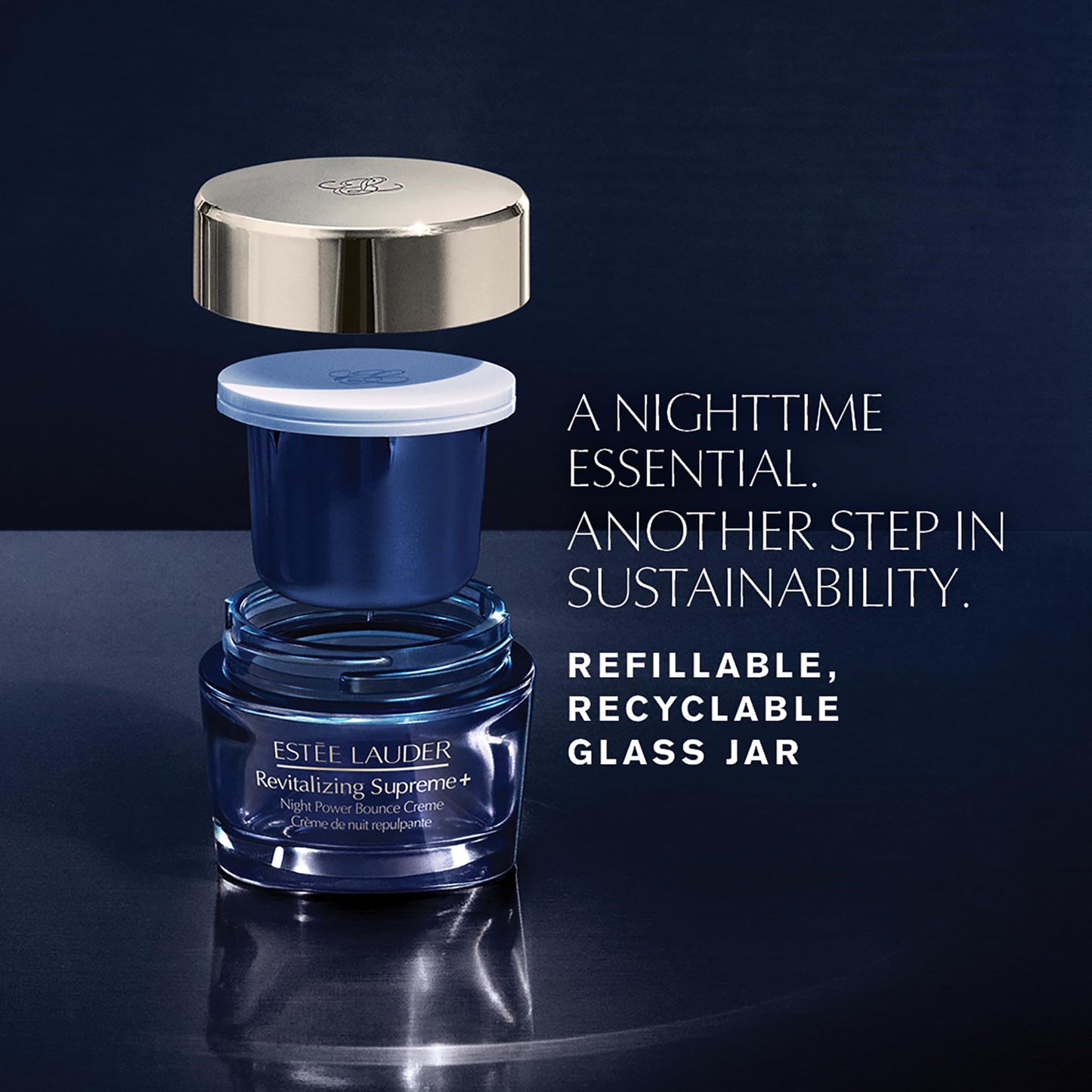 Estée Lauder Revitalizing Supreme+ Night Power Bounce Cream | Face Moisturizer with Peptides | Firms, Lifts & Plumps Skin
