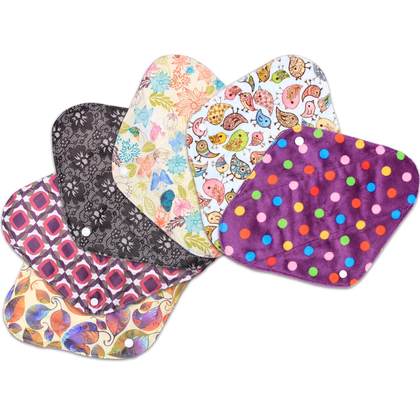 Teamoy 7Pcs Sanitary Pad(11.6"), Reusable Menstrual Pads with Wet Bag, Washable Cloth Menstrual Pads/Panty Liners