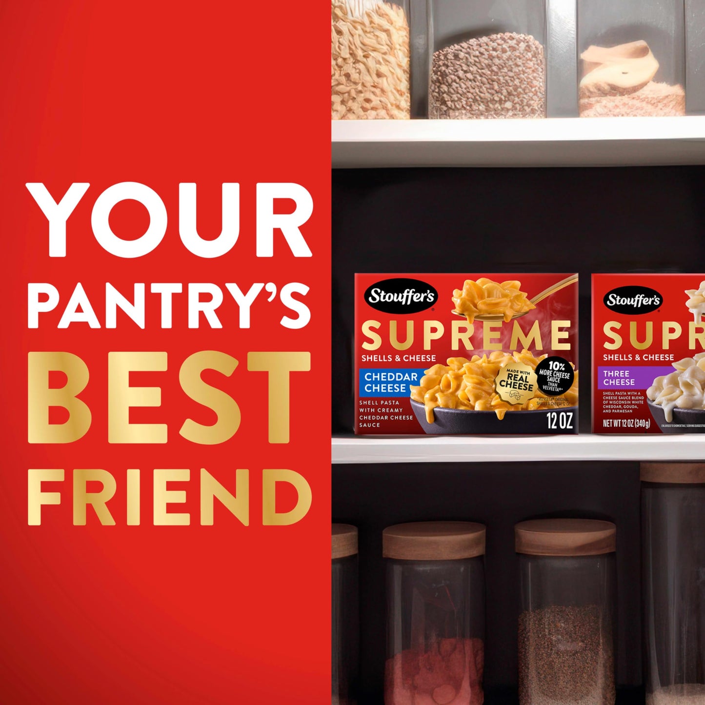 Stouffer's Supreme Shells And Cheese, Cheddar Cheese, Boxed Mac & Cheese, Dinner Kit