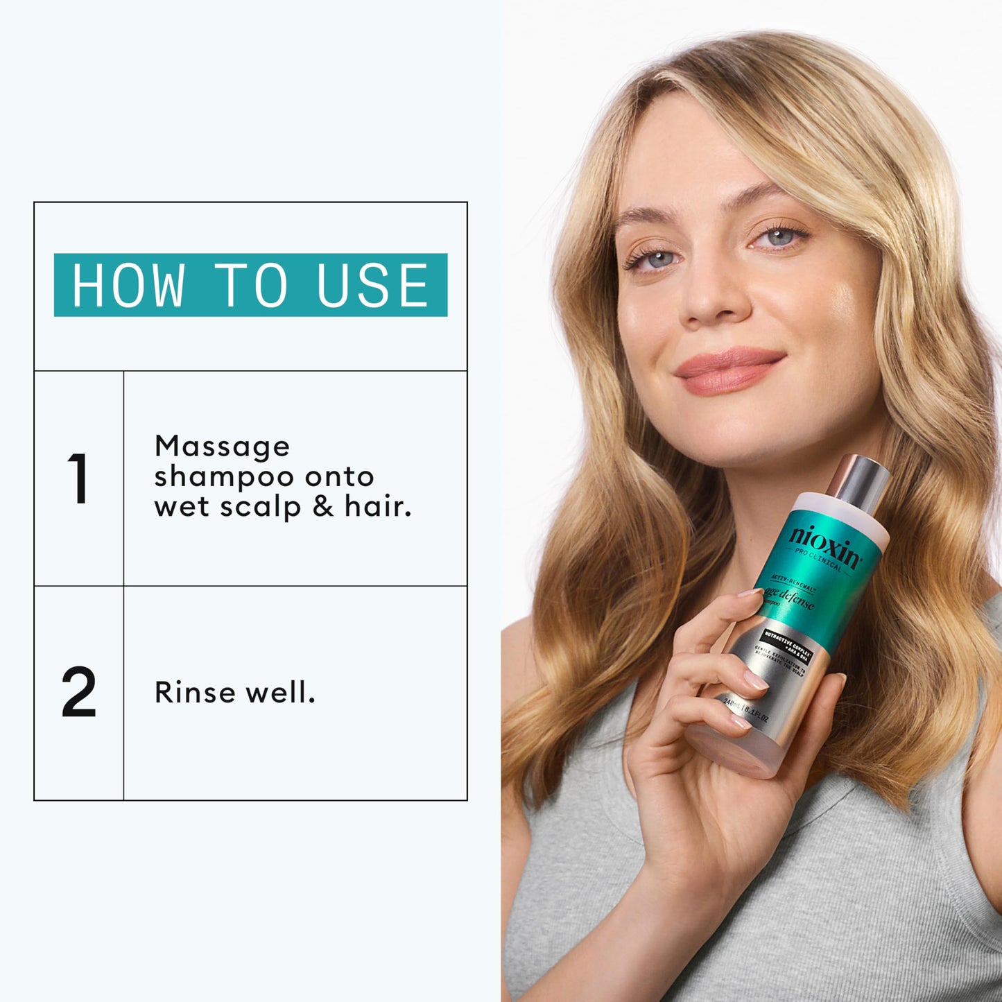 Nioxin Age Defense Shampoo for Aging Hair | Detox Scalp Cleanser with Niacinamide | Deeply Cleanses & Purifies Scalp & Hair | Paraben, Sulfate & Silicone-Free | Daily Use