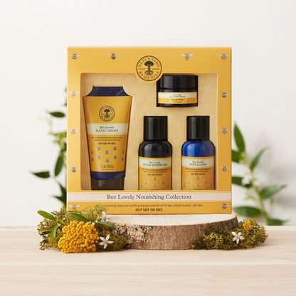 Neal's Yard Bee Lovely Nourishing Collection, Nourishing & Bee-Friendly, Vegetarian Approved, Cruelty Free, 4 Pieces
