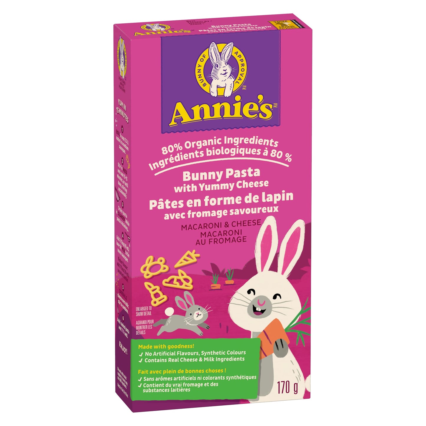 Annie's Yummy Bunnies and Cheddar, Made with Real Cheese and Organic Pasta, 6 oz (Pack of 12)