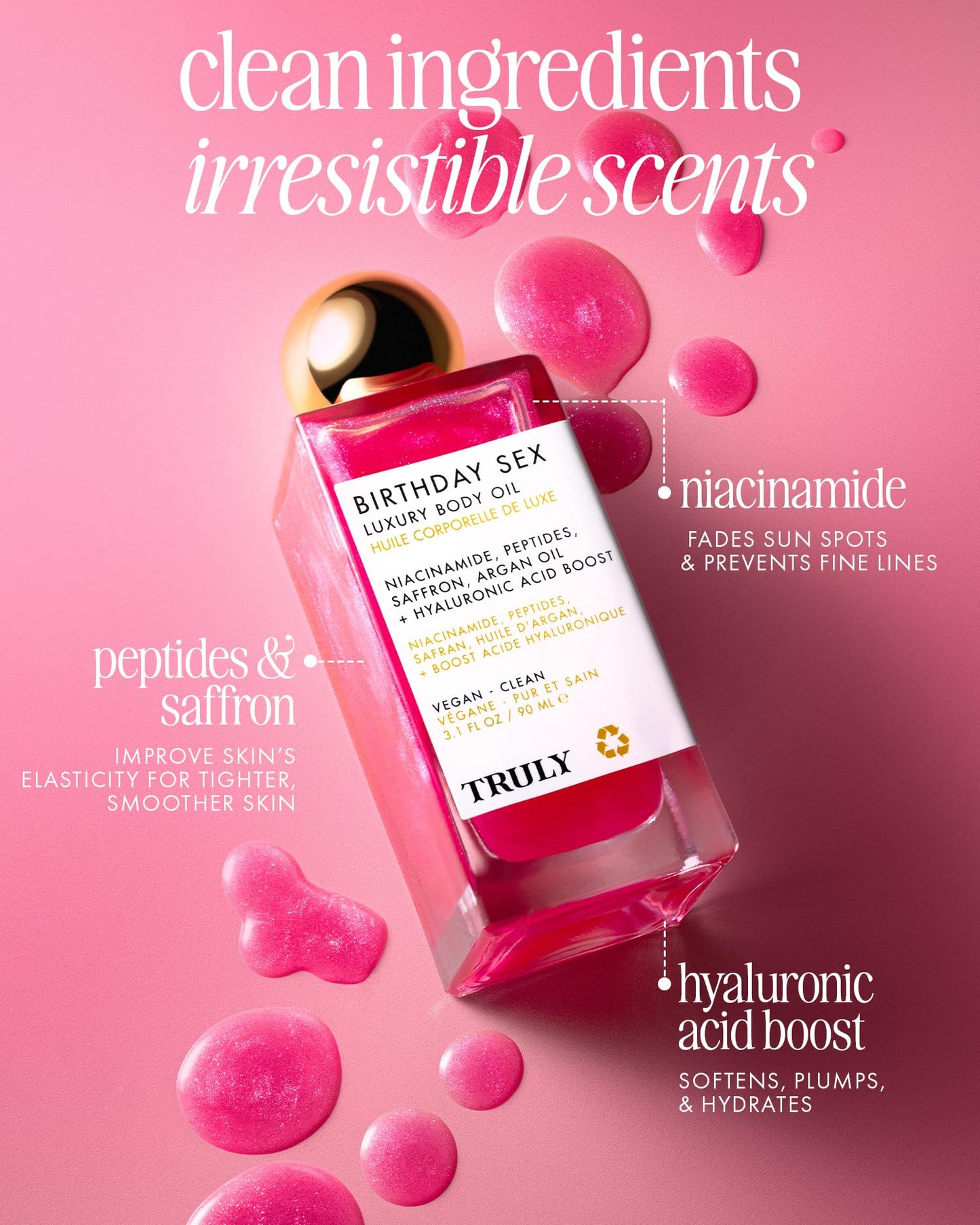 Truly Luxury Body Oil | Hydrating & Illuminating with Natural Shimmer | For Smooth, Glowing Skin and Long-Lasting Fragrance